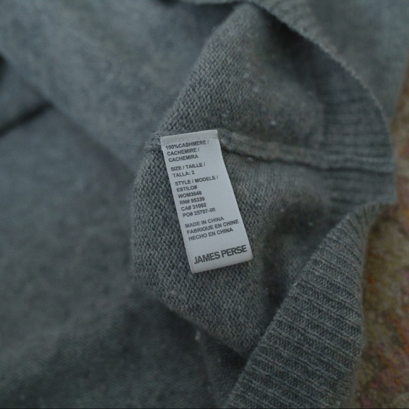 James Perse Oversized Cashmere Sweater in Grey - Picture 3 of 5